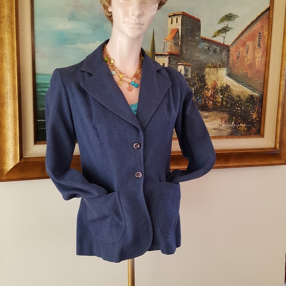 Vintage Blue Blazer - Picture 11 of 12
